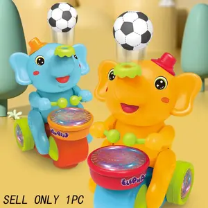 Interactive Electric Walking Music Elephant Toy for Kids, LED Lights, Sounds, Bubble Blower, Obstacle Avoidance, Perfect Gift for Parties
