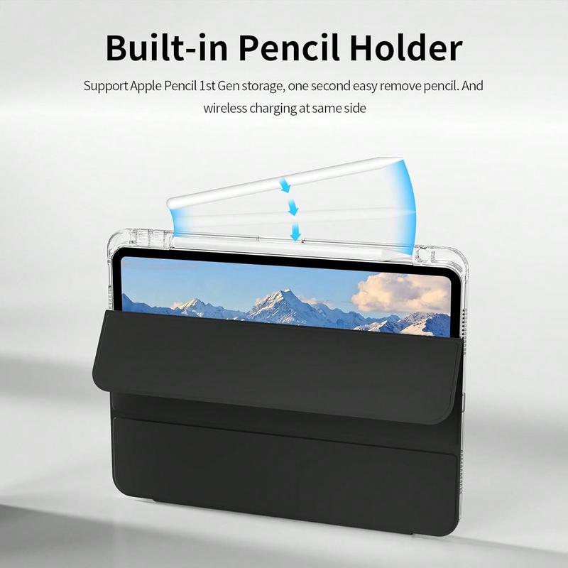 Black Premium Phone Case 1PC Tablet Protective Case Compatible with Ipad Soft Anti-Fall Protection, Ultra-Thin/Smart Stand/Auto-Wake Compatible with Ipad 9.7/10.2/10.9/11/12.9, 10th Gen, Air 11, Air4/5/6, and Galaxy A7/A8/A9+/S6/S7/S8/S9/S9FE/S10+