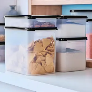 Tupperware Modular Mates Rectangle Sizes 1-4 Dry Food Storage Container Airtight Moisture Proof for Pantry Organization