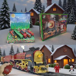 Springtok Interactive Steam Train Set with Realistic Smoke Lights & Sounds Classic Electric Train for Boys Girls Holiday Decoration Toys Kids Christmas Gifts Halloween Party