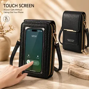 【Mother’s Day Gift】 2026 Trendy Minimalist Elegant Women's Touchscreen Crossbody Phone Wallet - Multi-Card Slots & Coin Pouch | Adjustable Strap Water-Resistant | Shopping/Travel Multiple Colors Must-Have, Stylish Accessories, Womens Gifts
