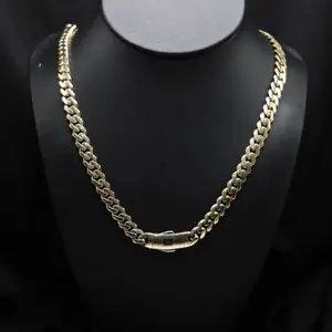 14K Gold Semisolid 8mm Monaco Chain Size 22”- Simple Elegant Durable Necklace for Everyday Wear
