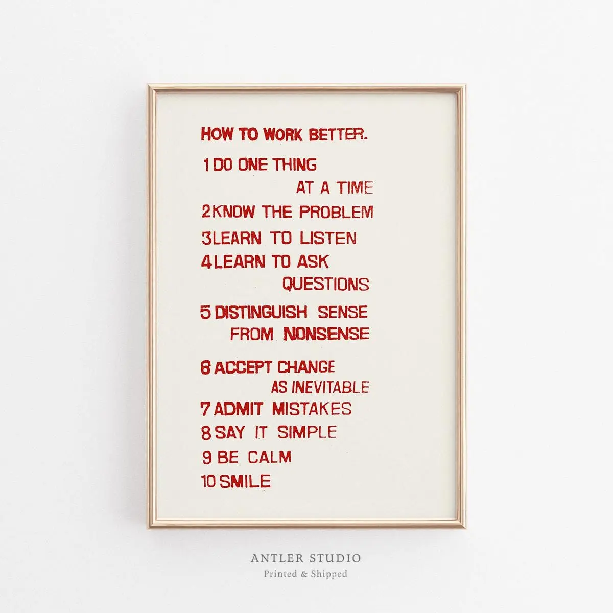 [SALE UP TO 50%] How To Work Better By Peter Fischli And David Weiss Print, Office Decor, Work Environment Poster, Wisdom Quotes Wall Art, Motivational Gifts