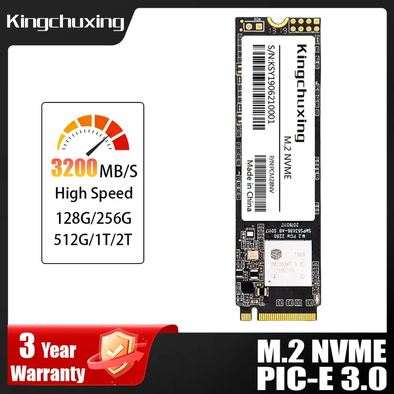 Kingchuxing SSD Nvme M2 Pcie Gen3x4 PCIe3.0 2280 2TB 1TB 512GB Laptop PC Desktops
