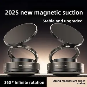 New Model Magnetic Mobile Phone Holder with Vacuum Grip - Desktop, Car Center Console Mount, Magnetic Hold, Navigation Aid