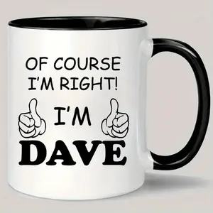 Dave'S Concept Is a "Ceramic Coffee Cup That Is Reusable, Retains Heat, And Is Suitable for Hand Washing Only—An Ideal Option for Coffee Enthusiasts, Both Men And Women.", Coffee Mug