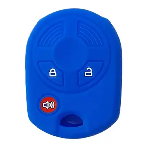 Key Fob Cover Fit for Ford C-Max 2013-2015 Escape 2005-2016 Fusion 2006-2012 Taurus X 2008-2009, Car Key Accessory, Silicone 3 Button Remote Key Fob for OUCD6000022 850K-D600022, Car Key Protector