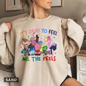 Today I Feel All The Feels Inside Out 2 Sweatshirt T-shirt Hoodie, Inside Out 2 Shirt, Inside Out Characters Shirt, Unisex Tee, Sweatshirt, Hoodie, Printed In The USA