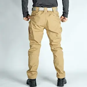 Men's Plain Windproof Warm Outdoor Military Tactical Shell Fleece-Lined Woven Joggers, Regular Fit, Mid-Waist, Pockets, No Belt, Menswear, Workwear, Autumn/Winter Weekend Travel Snowboarding Workout Wear, Casual Grey