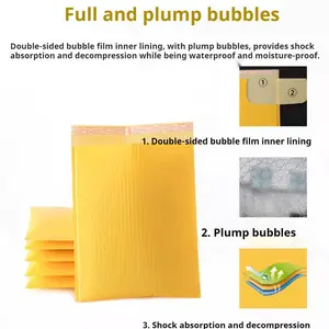 5pcs Self-Adhesive Waterproof Tear-Resistant Shockproof Thick Bubble Bags, Packaging Bag for Shipping, Storage, Clothing, Mail