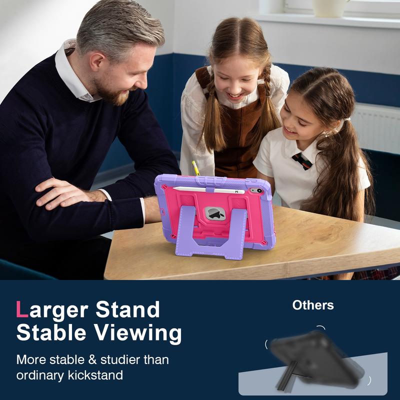 For iPad A16 11th 2025 Case, Tablet Casing, Rugged Shockproof Cover with Handle Stand, Soft Child-Safe Material, Fits 10th and 10.2 9th 8th 7th Tablets