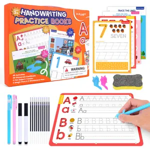 Y PLUS Reusable Grooved Handwriting Practice Books for Kids 5-8, YPLUS Magic Preschool Writing Practice Set for Toddlers Learn to Write - Ideal Montessori Learning Toy & Gift Back to School