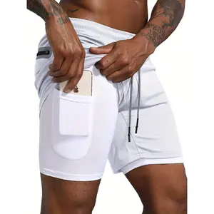 Quick Dry Athletic Running Shorts with Dual Pockets for Men - Stretchy and Comfortable Workout Bottoms