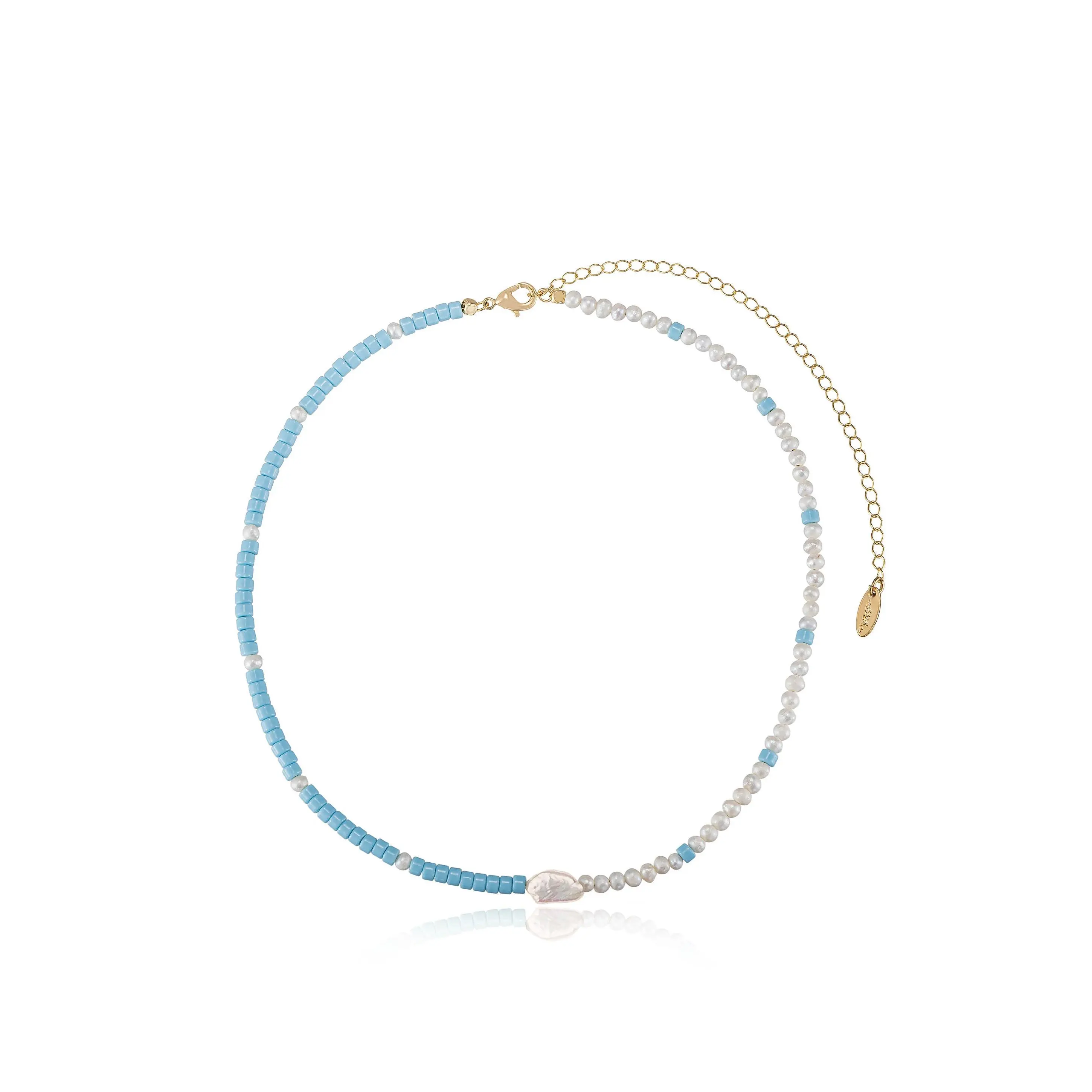 Turquoise and Pearl Strand Necklace for Women Turquoise and Pearl Strand Necklace for Women