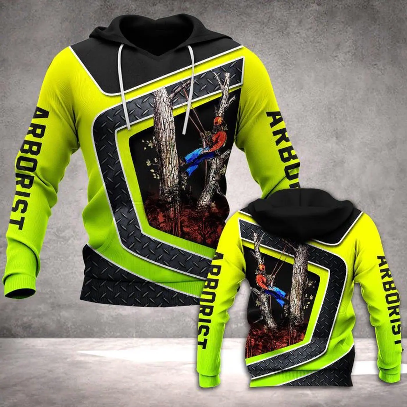 Personalized Arborist 3D Pullover Hoodie – Custom Name Sweatshirt for Men and Women – Unique Arborist Gift for Tree Lovers and Workers