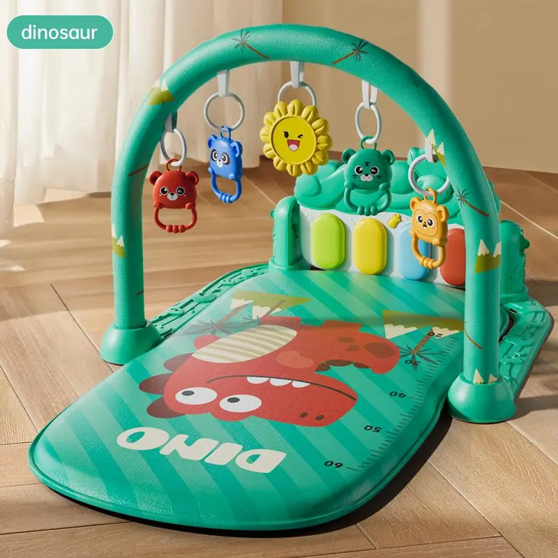 Baby Gym Toy with Piano Kick Mat & Rattles, Educational Early Learning Activity Center, Interactive Stomp & Play Musical Fitness Mat Sensory Toy Playtime Play Mats, Infant Play Mat, Playgym Mat, Newborn Play Mat For Babies