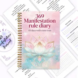 369 Law Goddess Awakening Diary, Inner Light Activation Plan Book, 45-day Mindful Gratitude Practice, Spiritual Woman's Handbook, containing 3-6-9 Programming Method, Divine Declaration and Heart Chakra Questions, Goal Setting System, Attraction Law Heali
