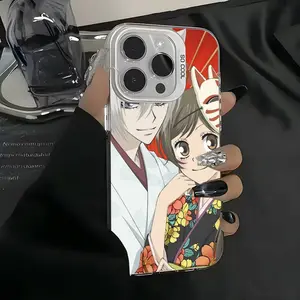 Anime K-Kamisama Kiss Phone Case For iPhone17 16 15 14 13 12 11 Pro Max White Ultra-thin Laser Metallic Aurora Funda
