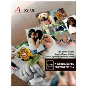 A-SUB Chrome Sublimation Receptive PET Film, 8.5 x 11", 5 Sheets Smartphone Camera Transparent