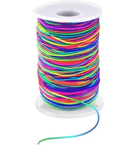 Lanyard String Kit, 12 Colors Plastic String Lacing Cord, Bright and Glitter Color, Lanyard String for Crafts, Bracelets and Jewelry Making String Weaving Kit for Craft DIY