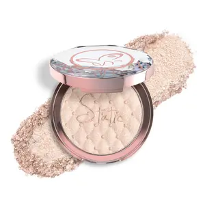 Brilliance White Gold Glow Illuminate Highlighter - Weightless Powder for Luminous Soft-Focus Finish with Prismatic Pearls & Jojoba Oil - Makeup, Bronzer