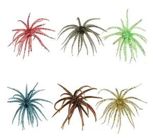 24-Pack Floating Tentacled Sea Urchin Soft Bait - Freshwater Worm Lure for Perch Mandarin Fish Snakefish & Catfish