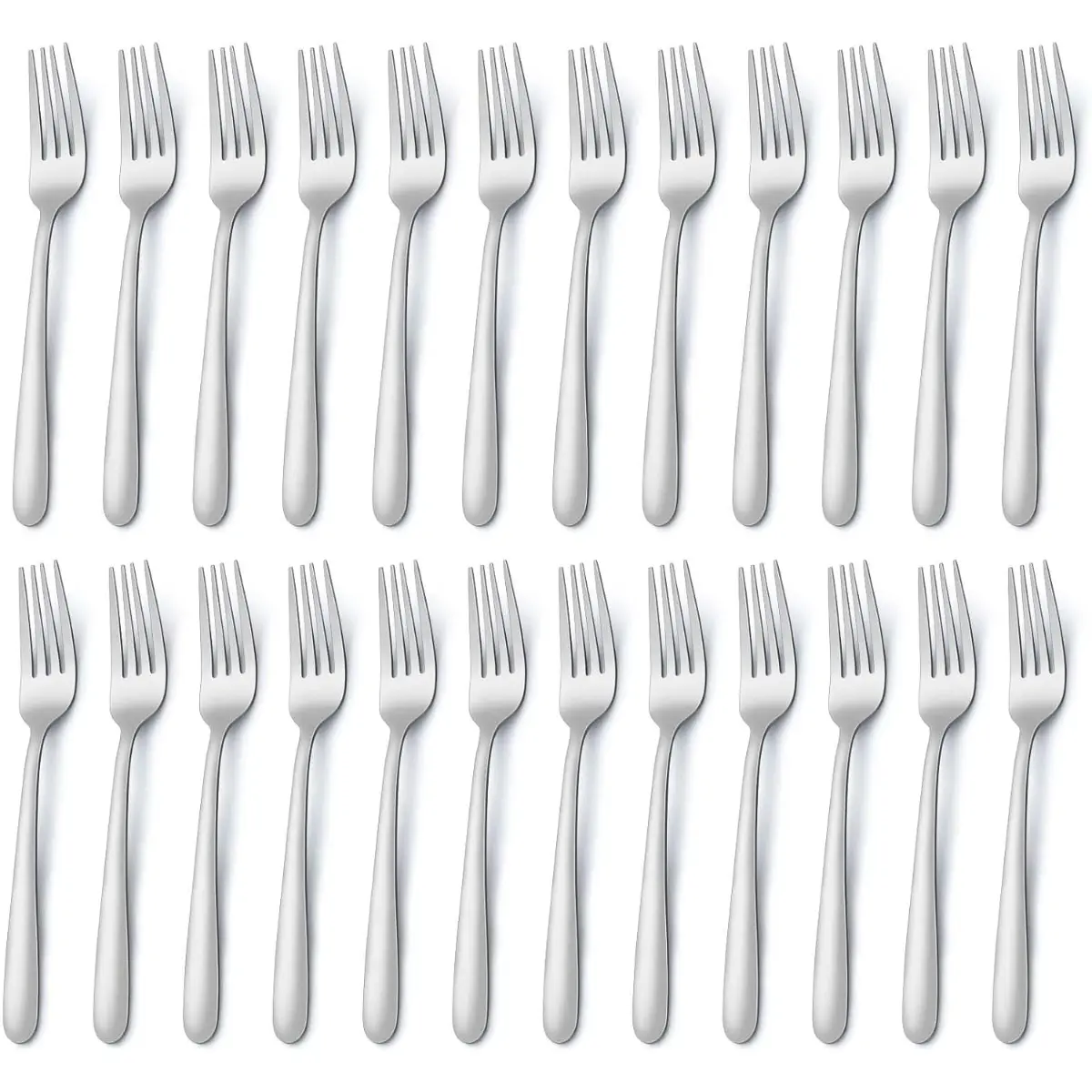 24-Pcs Dinner Forks, 7.1 Inch Forks, Silverware Forks, Stainless Steel Forks, Mirror Polished Forks Silverware Set, Forks For Home, Kitchen or Restaurant, Dishwasher Safe