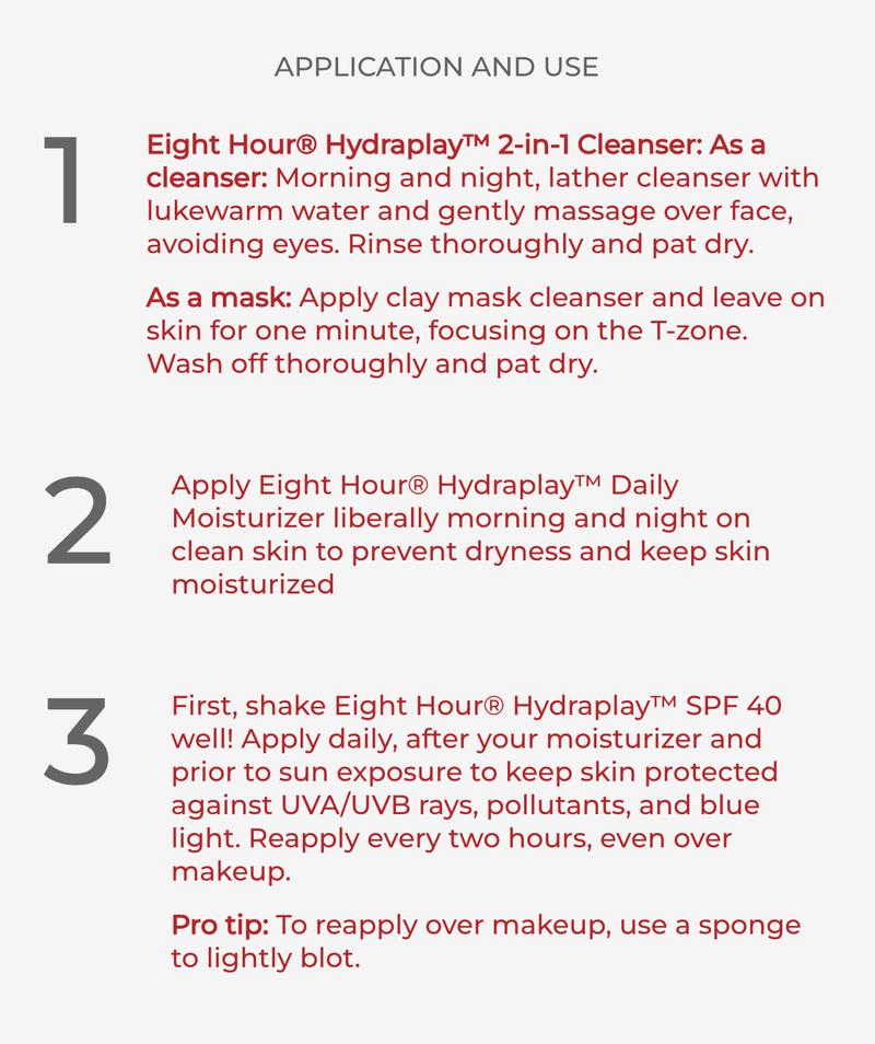 Elizabeth Arden Eight Hour Starter Kit 3 Piece Gift Set | Hydrated Smoother Skin with Skin Protectant, HydraPlay Daily Moisturizer, & Nourishing Lip Balm with SPF 20 Elizabeth Arden Eight Hour Starter Kit 3 Piece Gift Set | Hydrated Smoother Skin with Skin Protectant, HydraPlay Daily Moisturizer, & Nourishing Lip Balm with SPF 20