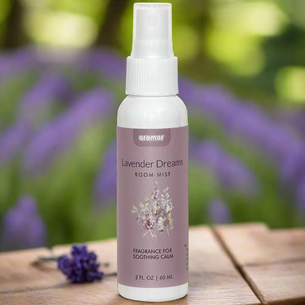 Lavender Dreams Room Mist - 2 Fl Oz Scented Aroma Spray, Soothing Calming Home Fragrance Freshener with Isopropanol, Odor Eliminator for Self Care