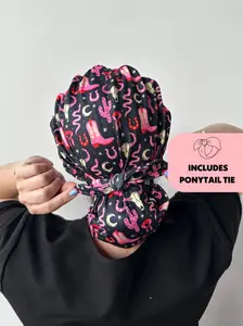 DuoStyle Scrub Hat - Pink Boots