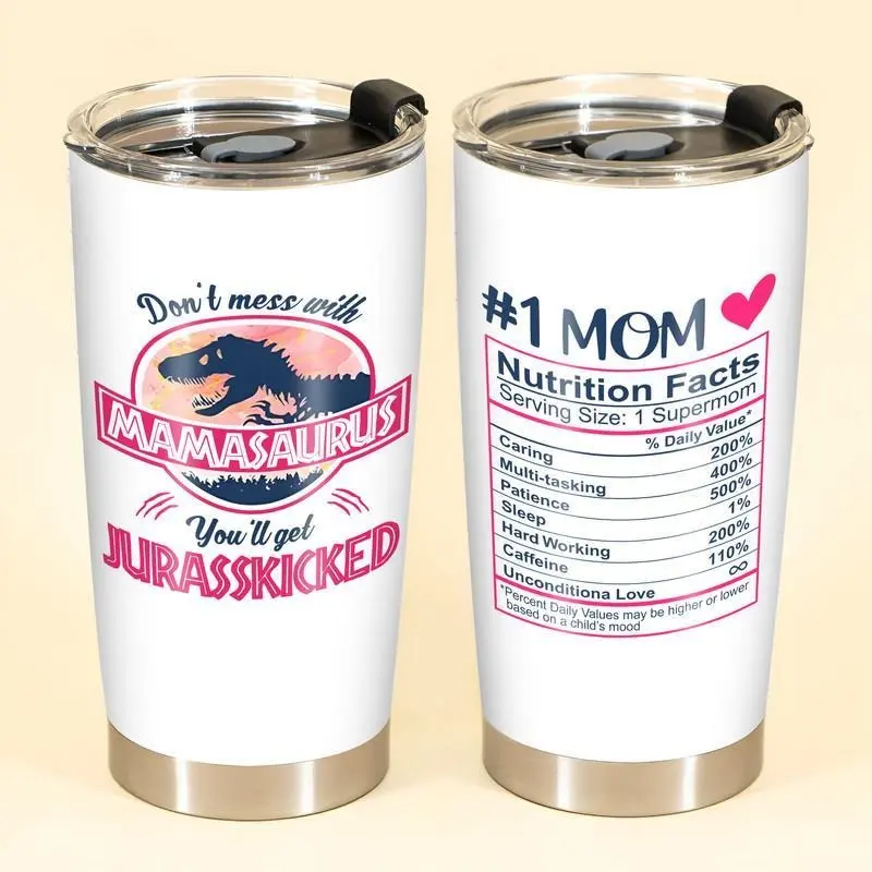 [Sale off up to 50%] Gifts For Mom Wife Mama, Gift For Mom From Daughter, Mamasaurus 12oz, 20oz 30oz Tumbler, Don't Mess With Mamasaurus Gift