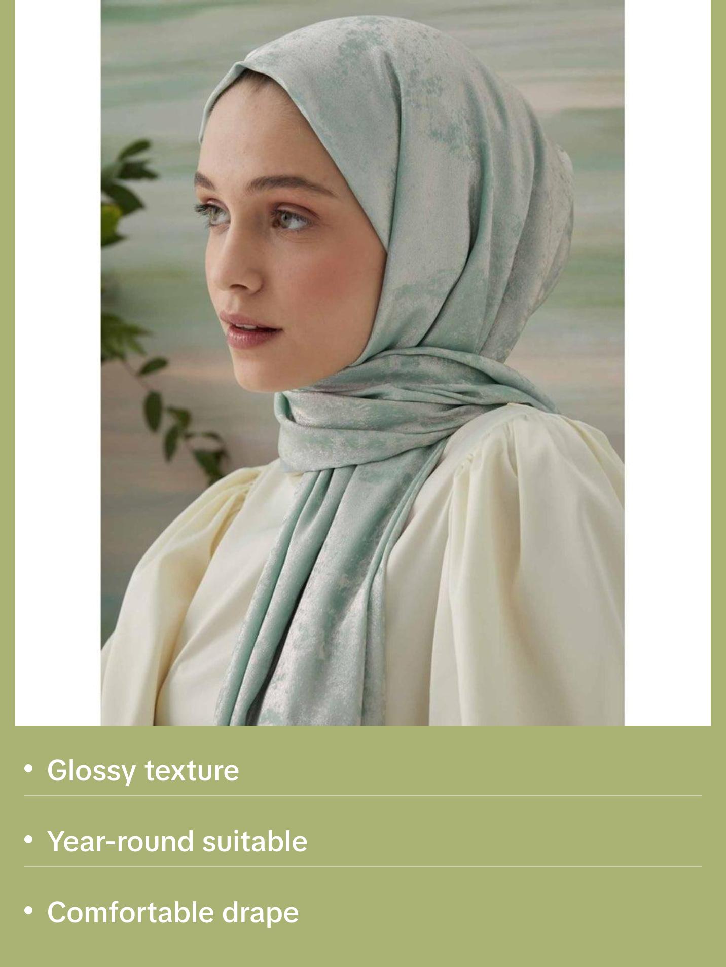 Luxury Shine Hijab Shawl - Mint