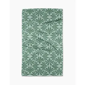 Geoweave™ Quick-Dry Microfiber Drying Towel - Ethereal Seaweed Print Geometry Design, Super Absorbent Kitchen Cleaning Towel, Microfiber Towels
