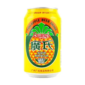 Guang's Pineapple Beer Soda - Non-Alcoholic Fruit Flavored Sparkling Drink, 330ml Cans, Refreshing & Delicious