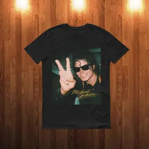 Vintage Michael Jackson Signature Thriller T-shirt Print tshirt Couple tshirt friends tshirt Christmas gift full size