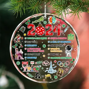 Notable Events 2024 Christmas Ornament, Newsmaker Cute 2024 Ornament, Funny Year in Review, Year to Remember Ornament, Commemorative 2024, Xmas Gift