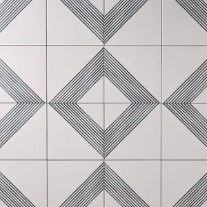 Belize White Lines 8x8 Porcelain Tile