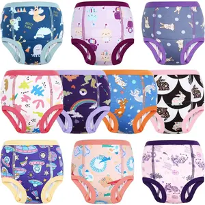 Training Underwear 10 Packs Absorbent Potty Training Pants for Boys and Girls Cotton Pee Pants 2-9T
