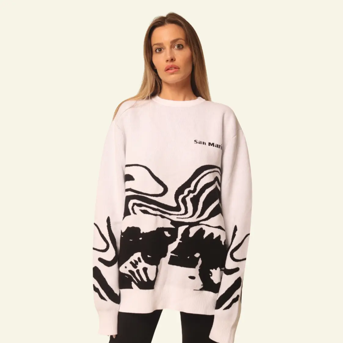 SM 1213 PULLOVER SKELETON SWEATER