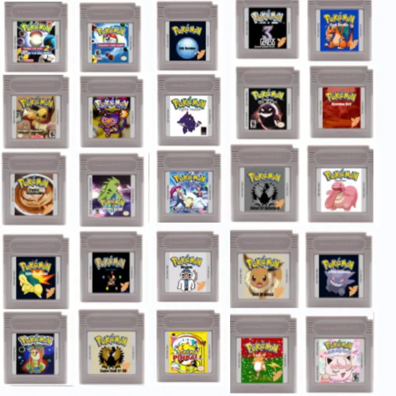 Pokemon 16-bit Video Game Cartridge, Game Console, Blue Kaizo Cock, Trading Card, 2 for GBC GBA