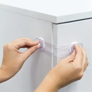 3pcs Baby Safety Lock, Transparent Anti-Pinch Hand Safety Lock, Safety Locks & Straps For Baby Room,  Baby Proofing Safety Tape for Toddlers, Kids, Children