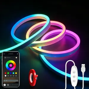 16.5FT RGB Neon Lights – USB-Powered, Music-Synced RGB Strip Lights with App Control, IP65 Waterproof – Perfect for Bedrooms, Cabinets, Kitchens & DIY Projects summerwins