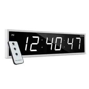 Ivation Huge Large Big Oversized Digital LED Clock - Shelf or Wall Mount (36 Inch - White)