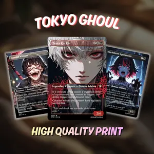 MTG Proxy Commander Deck – Tokyo Ghoul Theme – Full 100 Card Deck – High Damage Dark Commander Strategy – Custom Anime Art