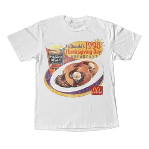 [Sale up to 30%] 1998 Thanksgiving Breakfast Vintage T-Shirt - Design & Printed In The USA