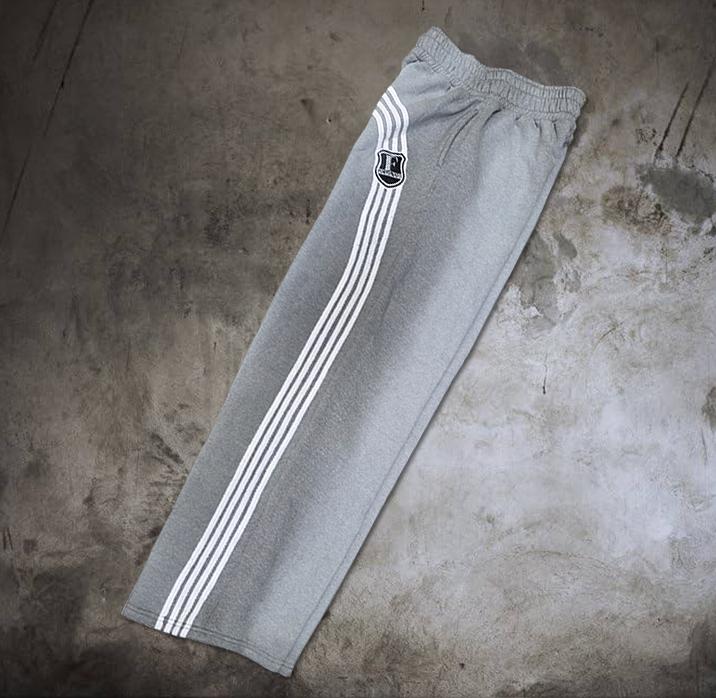 Continuous Stripe Grey Baggy Sweatpants