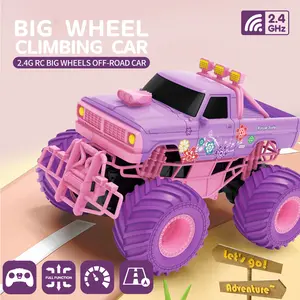 2.4GHz Remote Control Car Toy Big Wheels Rubber Tires Electric RC Crawler All Terrain Vehicle Off Road Truck for Toddlers Boys Girls Gift