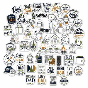 Father's Day Stickers | Minimalist Dad Waterproof Vinyl Decals for Laptop & Bottle