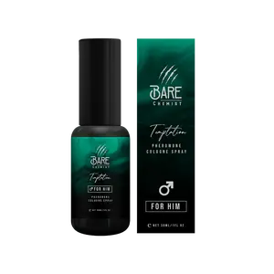 Bare Chemist Temptation Pheromone Cologne for Men - Fresh Aromatic Blend with Citrus Amber & Vanilla - Alcohol-Free Long-Lasting 1oz - Sweet & Gentle on Skin