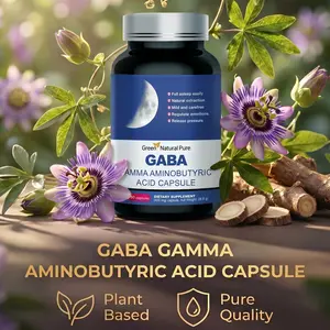 GABA Sleep Support Formula — Fast-Acting Natural Sleep Aid — Relieves Stress & Anxiety — Melatonin-Free — 60 Capsules